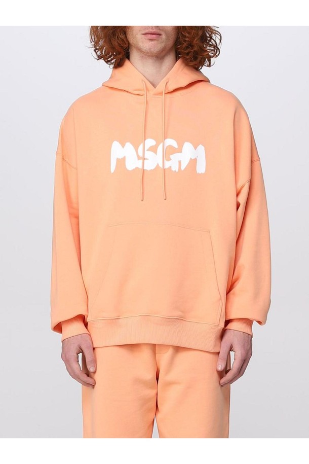 MSGM - 스웨트셔츠 - 엠에스지엠 남성 맨투맨 후드 Msgm sweatshirt in cotton with printed logo NB03