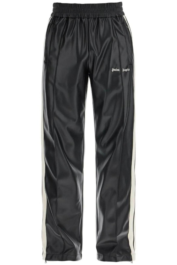 PALMANGELS - 조거/스웨트팬츠 - 팜앤젤스 남성 스웨트팬츠 faux leather joggers with side stripes NB02