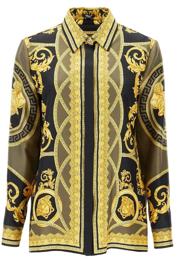 VERSACE - 셔츠 - 베르사체 여성 셔츠 블라우스 silk shirt the cut of the gods NB02