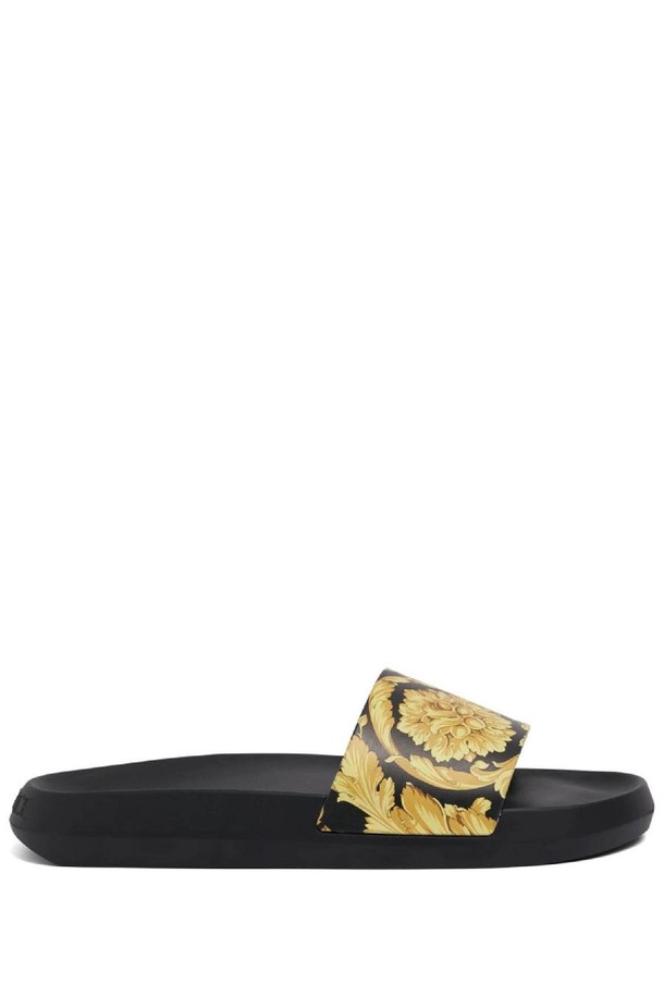 VERSACE - 샌들/슬리퍼 - 베르사체 남성 샌들 Baroque print rubber slide sandals NB01