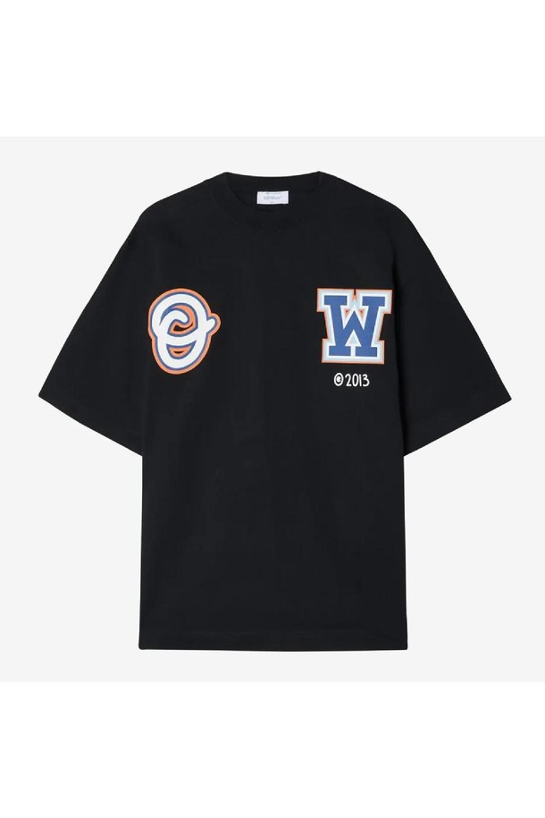 OFF-WHITE - 반팔티셔츠 - 오프화이트 남성 티셔츠 Off White Black Wizard Skate T Shirt NB25