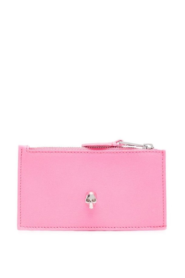 Alexander McQueen - 반지갑 - 알렉산더 맥퀸 여성 카드지갑 SKULL ZIPPED LEATHER CREDIT CARD CASE NB30