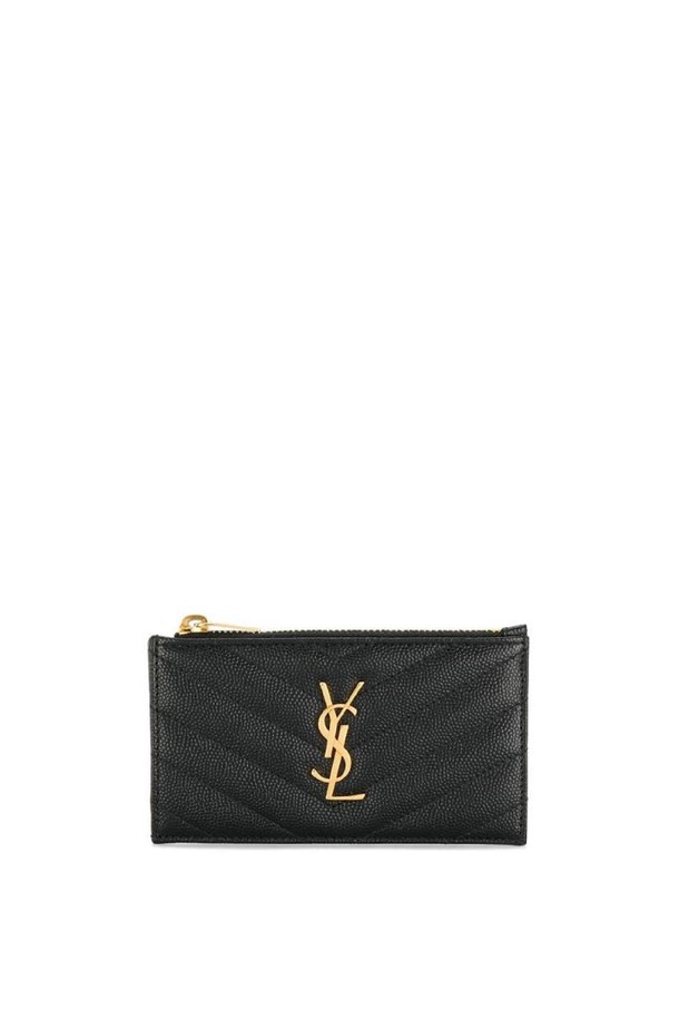 SAINT LAURENT - 반지갑 - 생로랑 여성 카드지갑 CASSANDRE LEATHER ZIPPED CARD CASE NB30