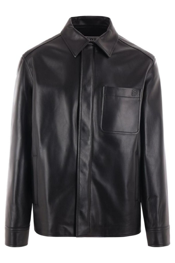 LOEWE - 블루종/점퍼 - 로에베 남성 레더 자켓 LEATHER OVERSHIRT NB30