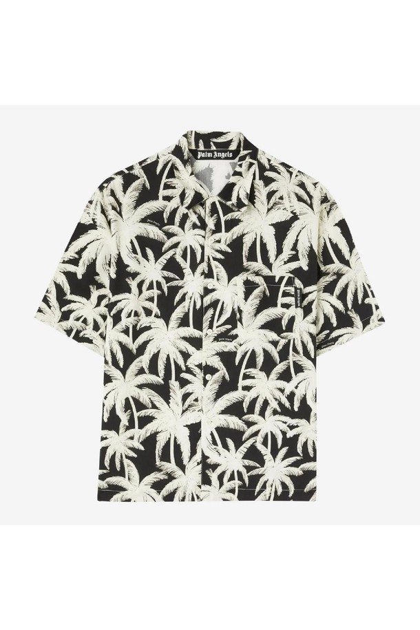 PALMANGELS - 긴팔셔츠 - 팜앤젤스 남성 셔츠 Palm Angels Palm Tree Print Short Sleeve Shirt NB25