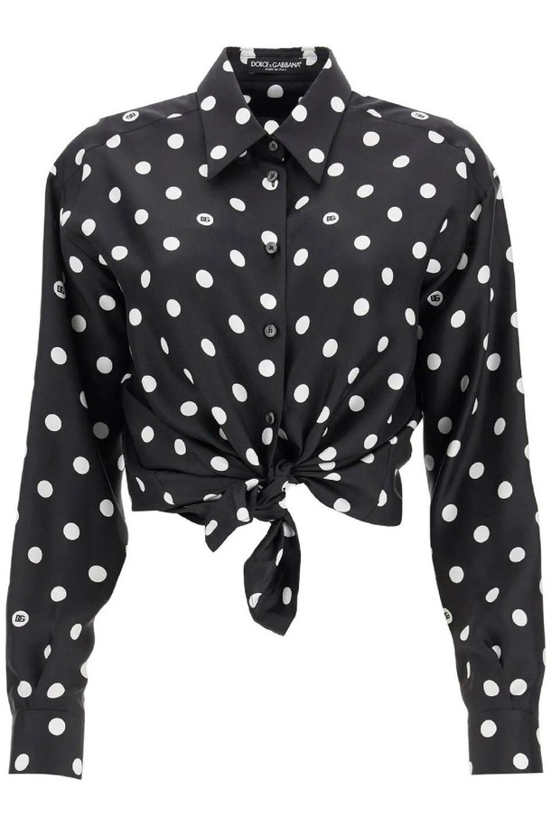 DOLCE & GABBANA - 셔츠 - 돌체앤가바나 여성 셔츠 블라우스 silk polka dot print blouse NB02