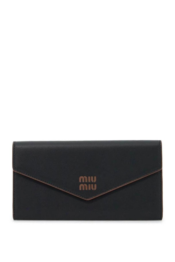 MIU MIU - 반지갑 - 미우미우 여성 지갑 large leather wallet for men w NB02