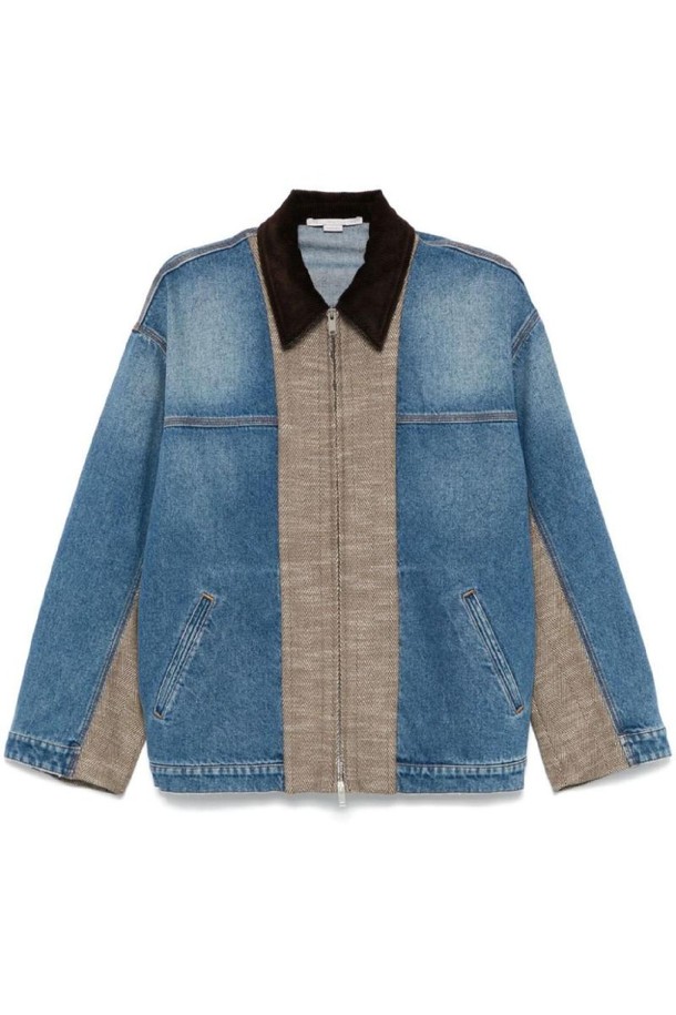 STELLA McCARTNEY - 자켓 - 스텔라 맥카트니 여성 자켓 DENIM AND TWEED JACKET NB30