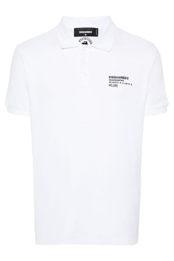 Dsquared2 - 반팔티셔츠 - 디스퀘어드2 남성 폴로티 LOGO COTTON POLO SHIRT NB30