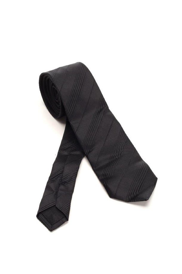 SAINT LAURENT - 타이 - 생로랑 남성 넥타이 Black silk tie NB19