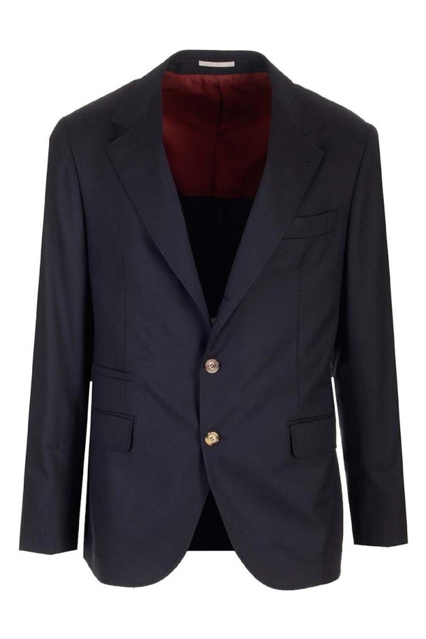 BRUNELLO CUCINELLI - 블루종/점퍼 - 브루넬로 쿠치넬리 남성 자켓 Navy blue classic blazer NB19