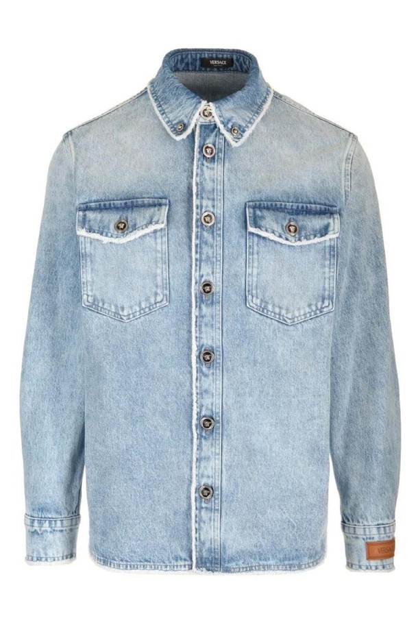 VERSACE - 긴팔셔츠 - 베르사체 남성 셔츠 Stonewashed denim shirt NB19