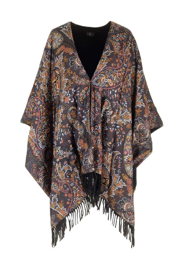 ETRO - 코트 - 에트로 여성 코트 wool and silk cape NB19