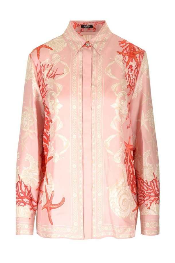 VERSACE - 셔츠 - 베르사체 여성 셔츠  Barocco Sea  silk twill shirt NB19