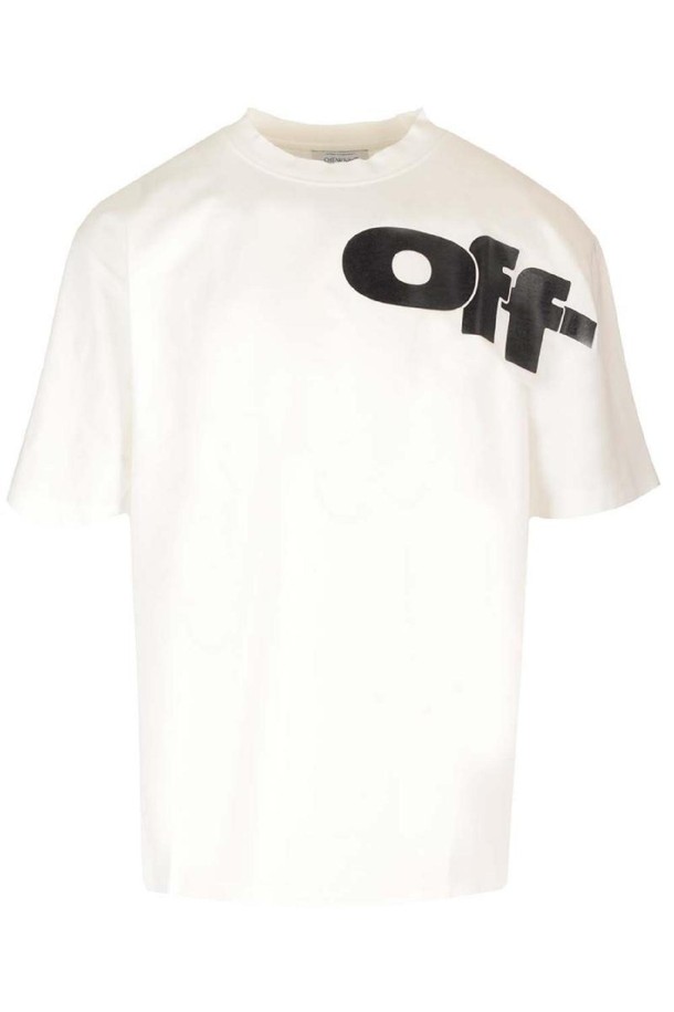 OFF-WHITE - 반팔티셔츠 - 오프화이트 남성 티셔츠 Black Skate T Shirt With Shared Logo NB19