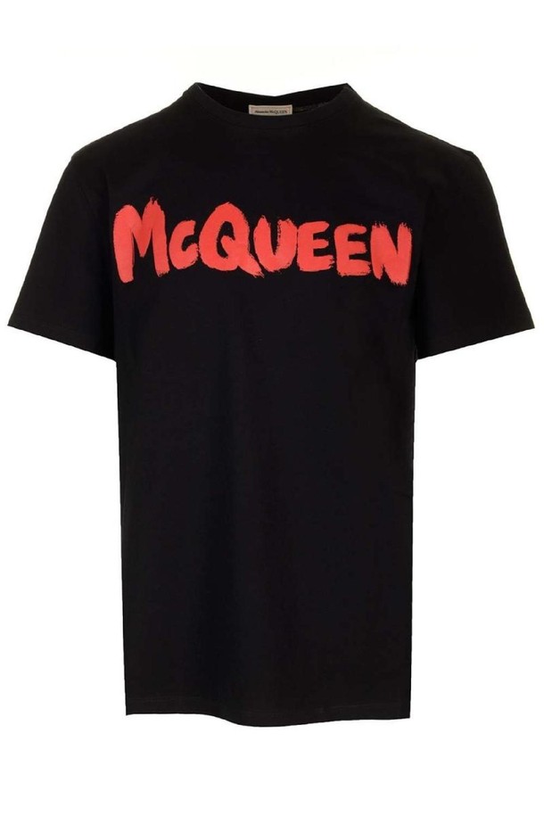 Alexander McQueen - 반팔티셔츠 - 알렉산더 맥퀸 남성 티셔츠  McQueen graffiti  T shirt NB19