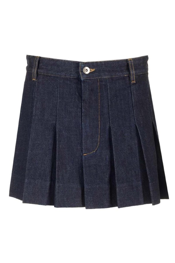 Bottega Veneta - 미디스커트 - 보테가 베네타 여성 스커트 Pleated denim miniskirt NB19