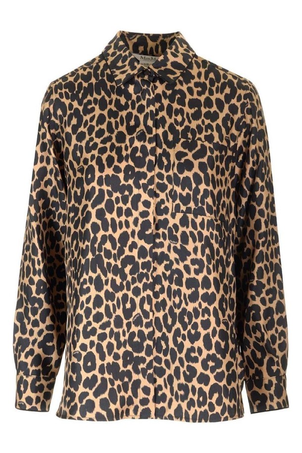 MAX MARA - 셔츠 - 막스마라 여성 셔츠 Leopard silk twill shirt NB19