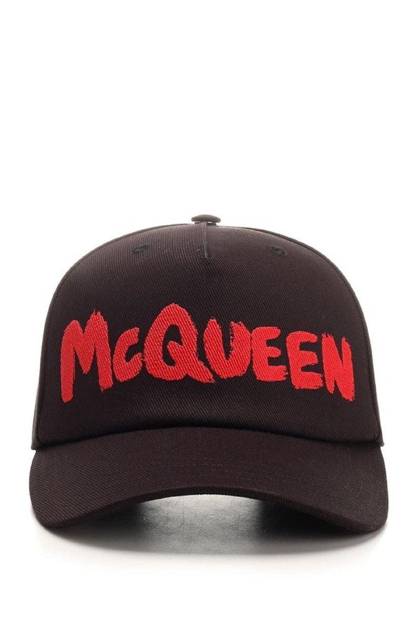 Alexander McQueen - 모자 - 알렉산더 맥퀸 남성 모자  Graffiti  baseball cap NB19