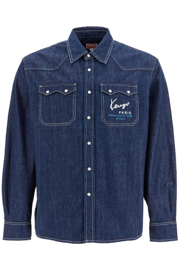 KENZO - 긴팔셔츠 - 겐조 남성 셔츠 denim western shirt for men NB02