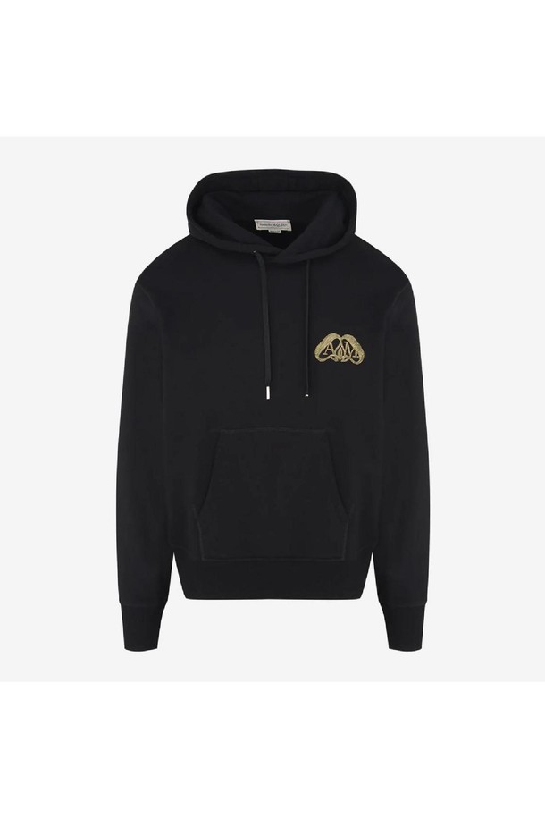 Alexander McQueen - 스웨트셔츠 - 알렉산더 맥퀸 남성 맨투맨 후드 Alexander McQueen Half Seal Logo Hoodie NB25