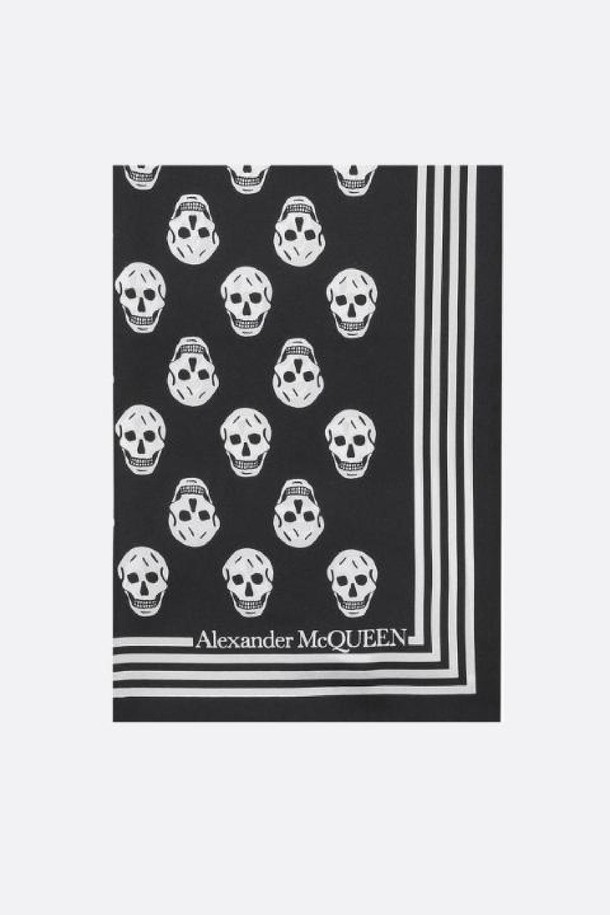 Alexander McQueen - 스카프/머플러 - 알렉산더 맥퀸 여성 스카프 Biker Skull silk foulard NB26