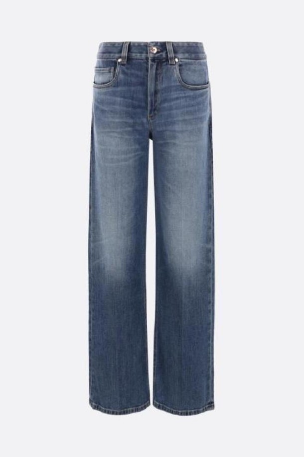 BRUNELLO CUCINELLI - 데님 - 브루넬로 쿠치넬리 여성 청바지 Loose denim jeans with Shiny Tab NB26