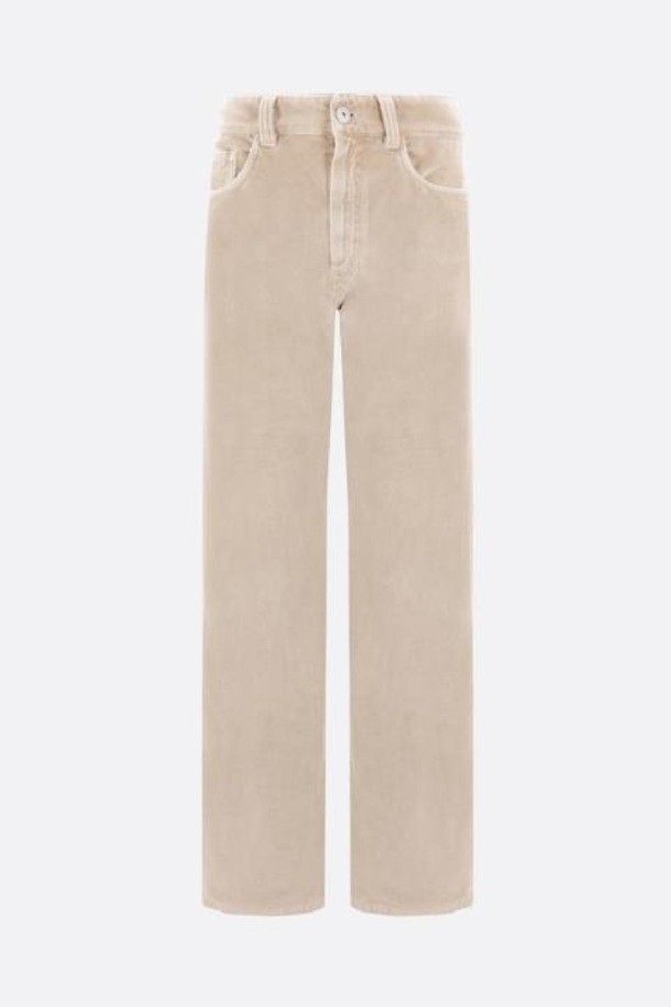 BRUNELLO CUCINELLI - 데님 - 브루넬로 쿠치넬리 여성 청바지 loose fit velvet trousers NB26