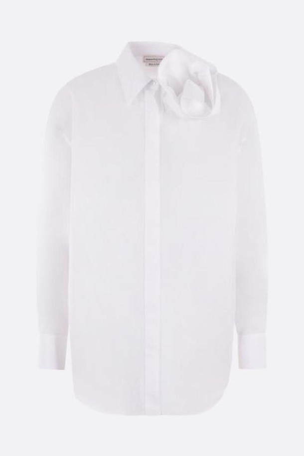 Alexander McQueen - 셔츠 - 알렉산더 맥퀸 여성 셔츠 Orchid poplin shirt NB26