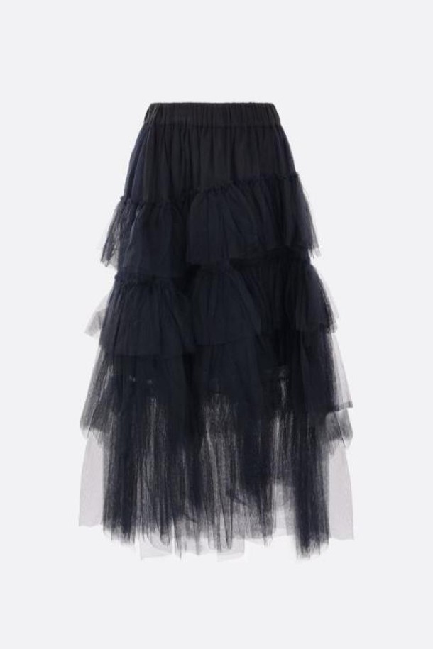 SIMONE ROCHA - 미디스커트 - 시몬 로샤 여성 스커트 tulle flounced skirt NB26