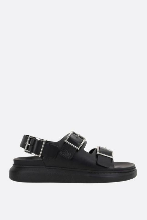 Alexander McQueen - 샌들/슬리퍼 - 알렉산더 맥퀸 남성 샌들 smooth leather flat sandals NB26