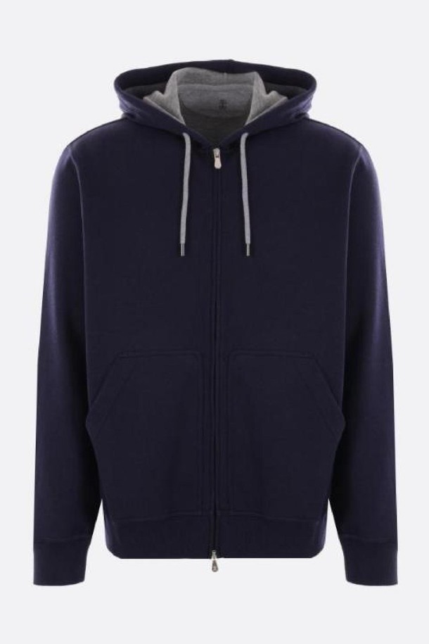 BRUNELLO CUCINELLI - 스웨트셔츠 - 브루넬로 쿠치넬리 남성 맨투맨 후드 jersey full zip hoodie NB26