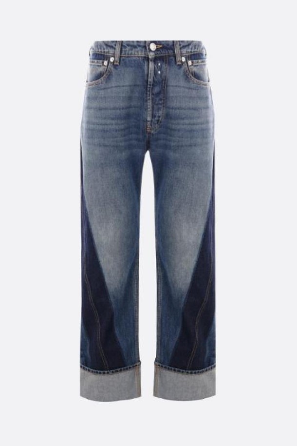 Alexander McQueen - 데님 - 알렉산더 맥퀸 남성 청바지 Twisted Stripe denim jeans NB26