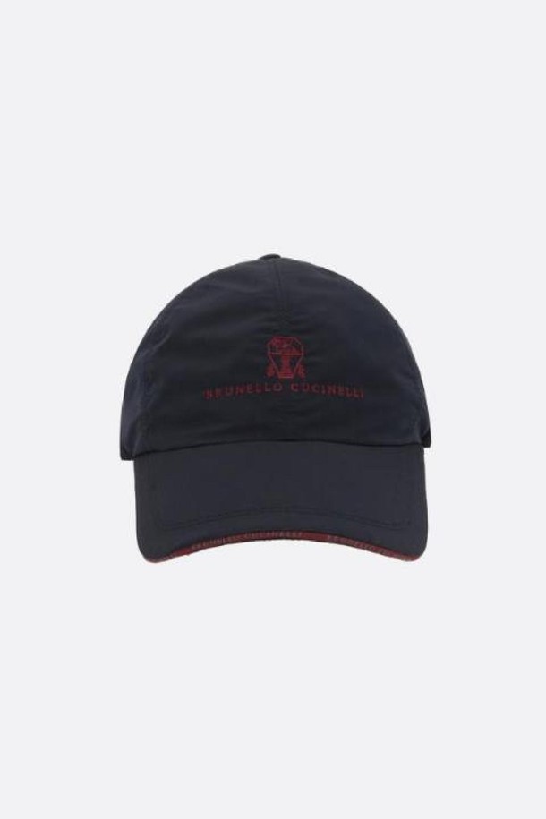 BRUNELLO CUCINELLI - 모자 - 브루넬로 쿠치넬리 남성 모자 Solomeo logo embroidered nylon baseball cap NB26