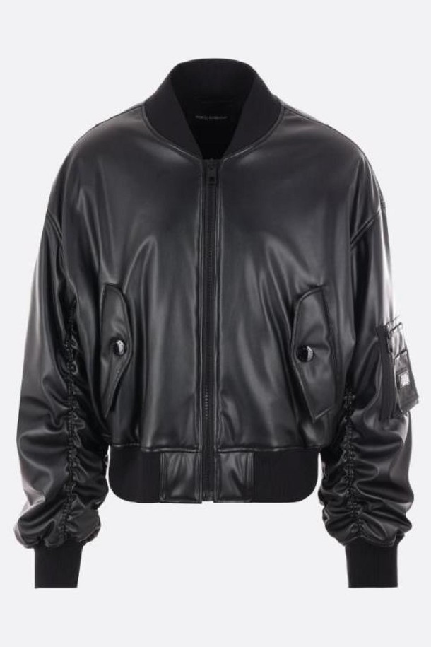 DOLCE & GABBANA - 블루종/점퍼 - 돌체앤가바나 남성 자켓 faux leather bomber jacket NB26