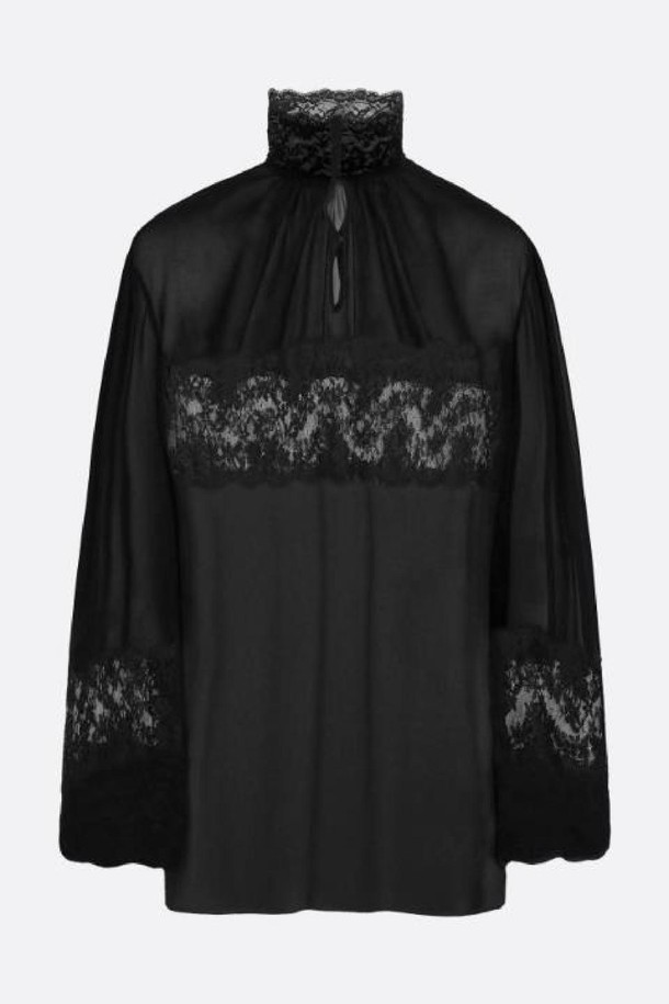 DOLCE & GABBANA - 셔츠 - 돌체앤가바나 여성 블라우스 crepe de chine and lace blouse NB26