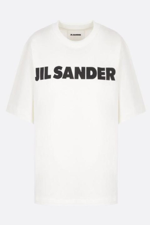 JIL SANDER - 반소매 티셔츠 - 질샌더 여성 티셔츠 boxy fit cotton t shirt with logo NB26