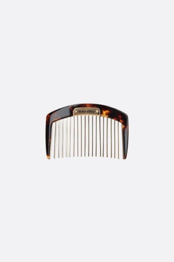 MIU MIU - 코트 - 미우미우 여성 헤어핀 plexiglass hair comb NB26