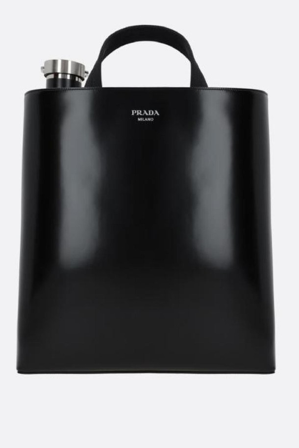 PRADA - 토트백 - 프라다 남성 토트백 brushed leather tote bag with water bottle NB26