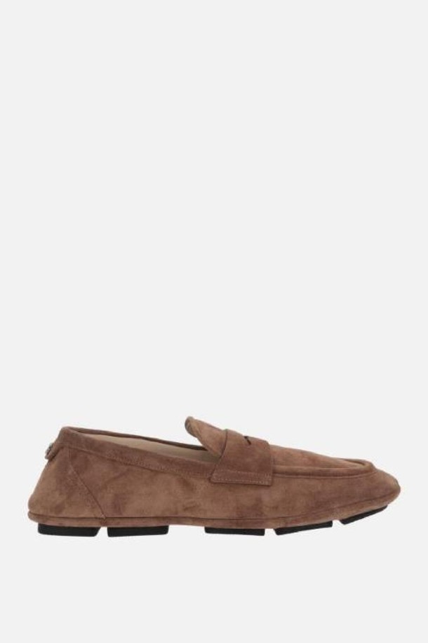 DOLCE & GABBANA - 드레스화 - 돌체앤가바나 남성 로퍼 logo detailed suede driver loafers NB26