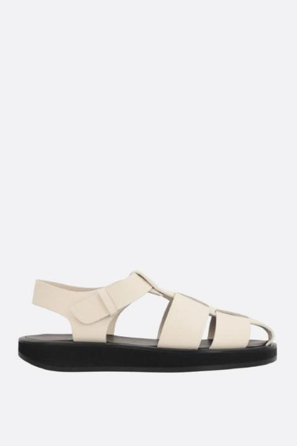 The Row - 샌들 - 더로우 여성 샌들 Fisherman grainy leather flat sandals NB26