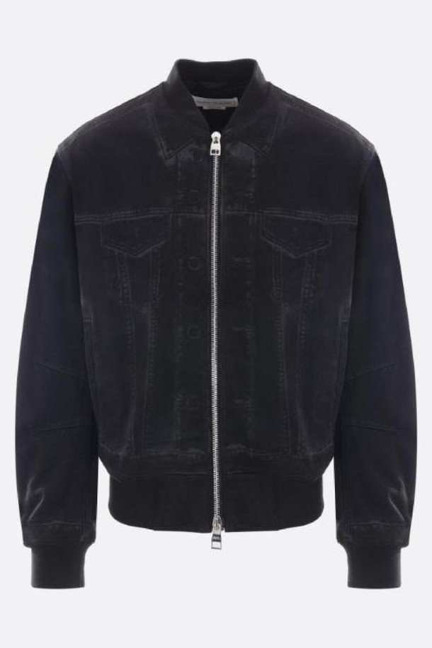 Alexander McQueen - 블루종/점퍼 - 알렉산더 맥퀸 남성 자켓 Ghostwash denim bomber jacket NB26