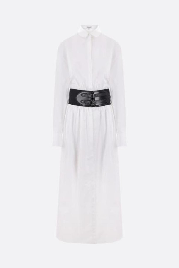 ALAIA - 긴소매 원피스 - 알라이아 여성 원피스 poplin shirt dress with belt NB26