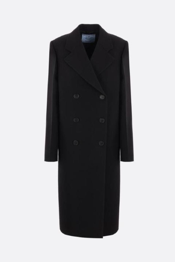 PRADA - 코트 - 프라다 여성 코트 double breasted wool and twill coat NB26