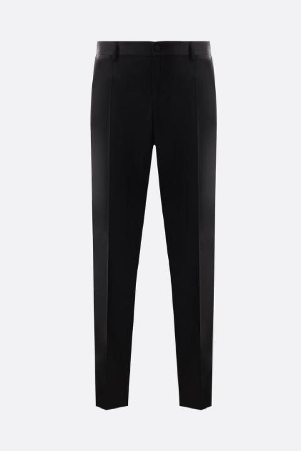 DOLCE & GABBANA - 슬랙스/수트팬츠 - 돌체앤가바나 남성 바지 wool and silk blend tuxedo trousers NB26