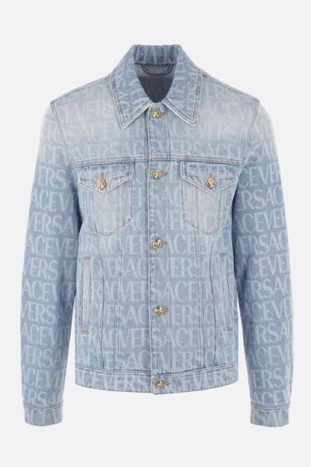 VERSACE - 블루종/점퍼 - 베르사체 남성 자켓 Versace Allover denim jacket NB26