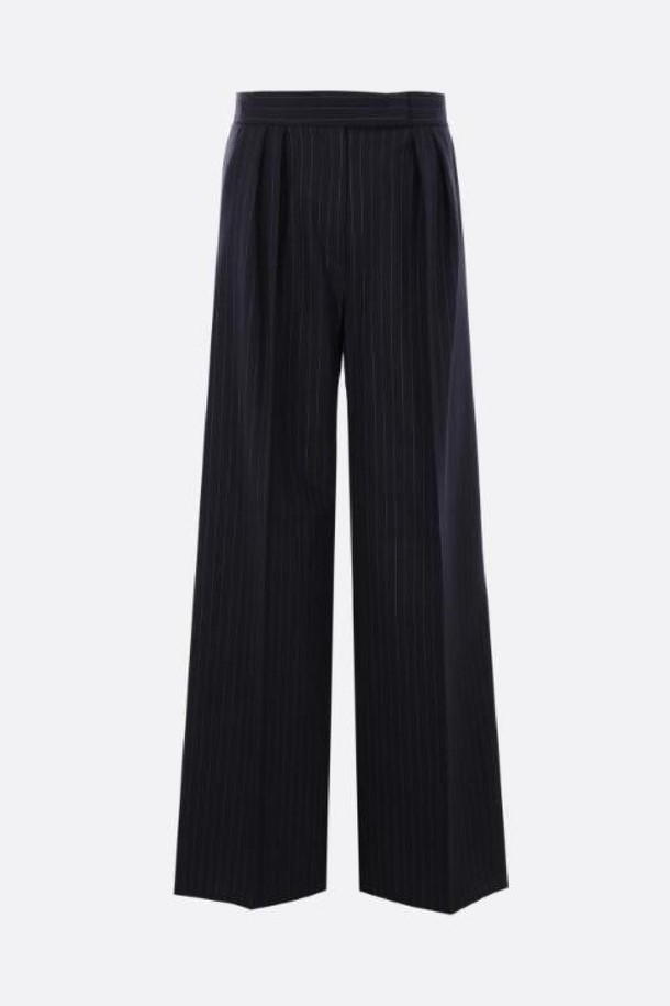 MAX MARA - 롱/미디팬츠 - 막스마라 여성 바지 Bacca wide leg pinstripe wool trousers NB26