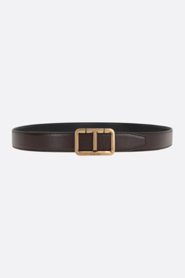 TOM FORD - 벨트 - 톰포드 남성 벨트 T smooth leather belt NB26