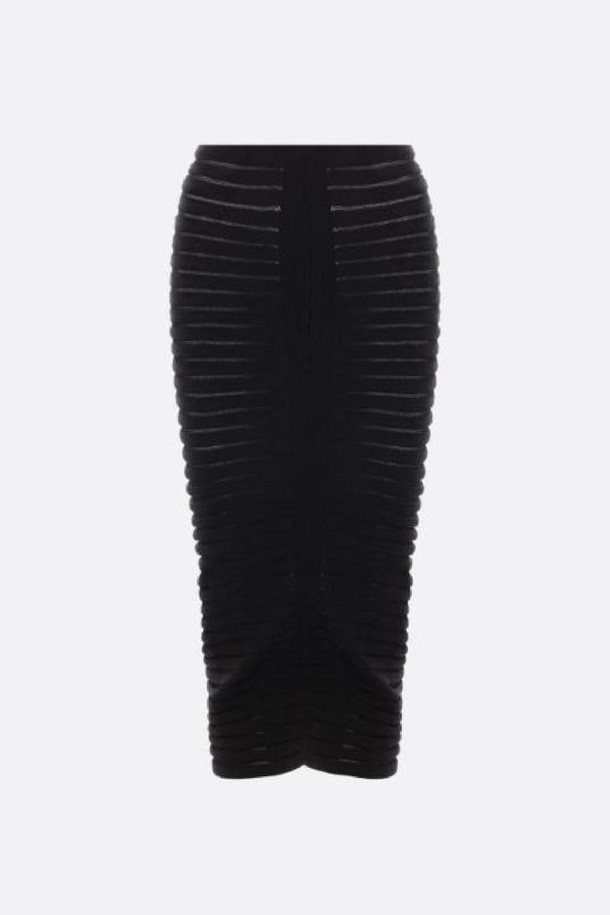 ALAIA - 미디스커트 - 알라이아 여성 스커트 midi skeleton skirt NB26