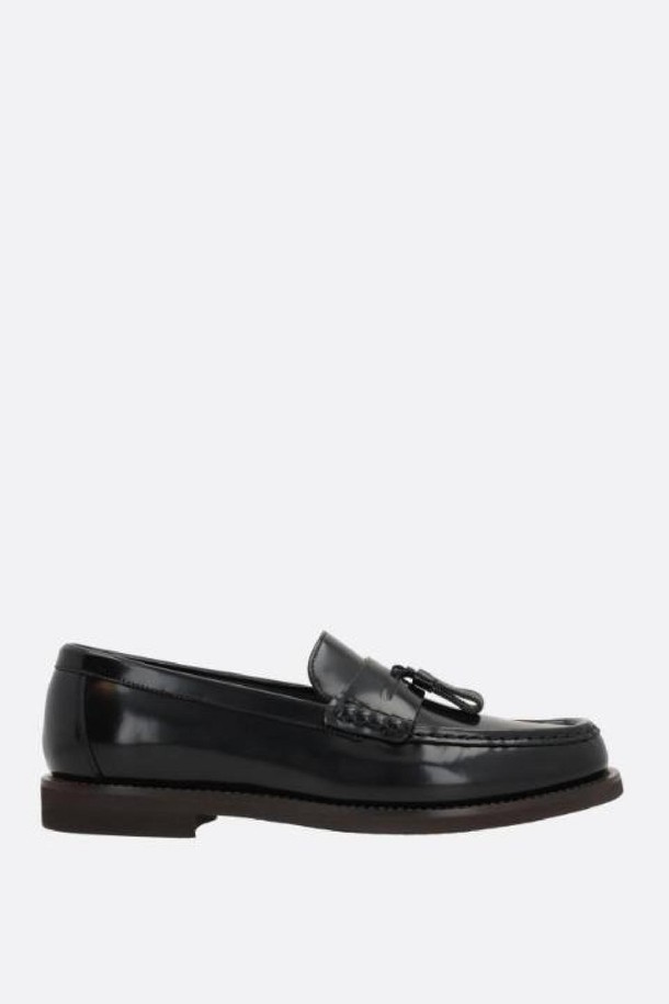 BRUNELLO CUCINELLI - 코트 - 브루넬로 쿠치넬리 여성 로퍼 shiny leather penny loafers with Shiny Tassels NB26